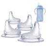 4Pack Replacement Silicone Spout Compatible with NUK, Soft Spout Replacement for NUK Active and Learner Cups, Easy Transition from Bottle to Cup, No Spill for Sippy Cup Nipples view 1