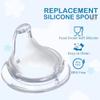 4Pack Replacement Silicone Spout Compatible with NUK, Soft Spout Replacement for NUK Active and Learner Cups, Easy Transition from Bottle to Cup, No Spill for Sippy Cup Nipples view 2