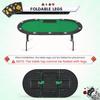 ECOTOUGE 9-Player Poker Table, Casino Leisure Table with Stainless Steel Cup Holders, Texas Hold'em Poker Table with Padded Rail, Green view 3