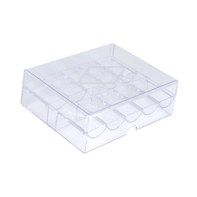 Menolana Acrylic Chip Case Chip Carrier Lightweight Organizer Container Chip Tray Transparent for Family Parties Tabletop Game Travel
