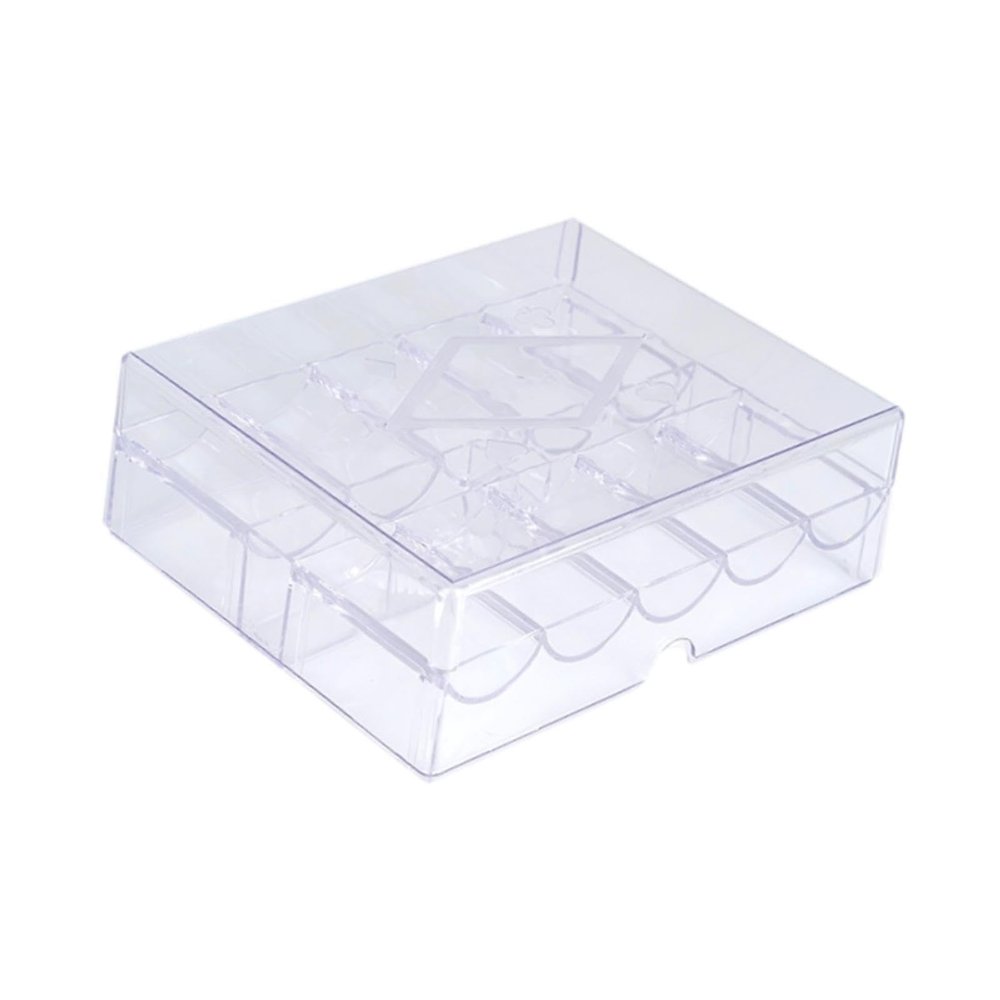 Menolana Acrylic Chip Case Chip Carrier Lightweight Organizer Container Chip Tray Transparent for Family Parties Tabletop Game Travel