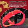 EXCLURA Dragon Poi Flinging Dragon Fitness Poi Light Up, Dragon Head & Flowy Ribbon & Travel Bag, Chinese Dragon Poi Square Exercise Dance, for Young/Elderly(Color,3.0 m (9.8 ft)) view 3