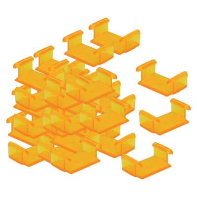DYNWAVE 30x Track Fixer Train Accessories, Sturdy Track Fixing Clips Track Parts Set for Children Toddlers 3 4 5 Years Old, Yellow