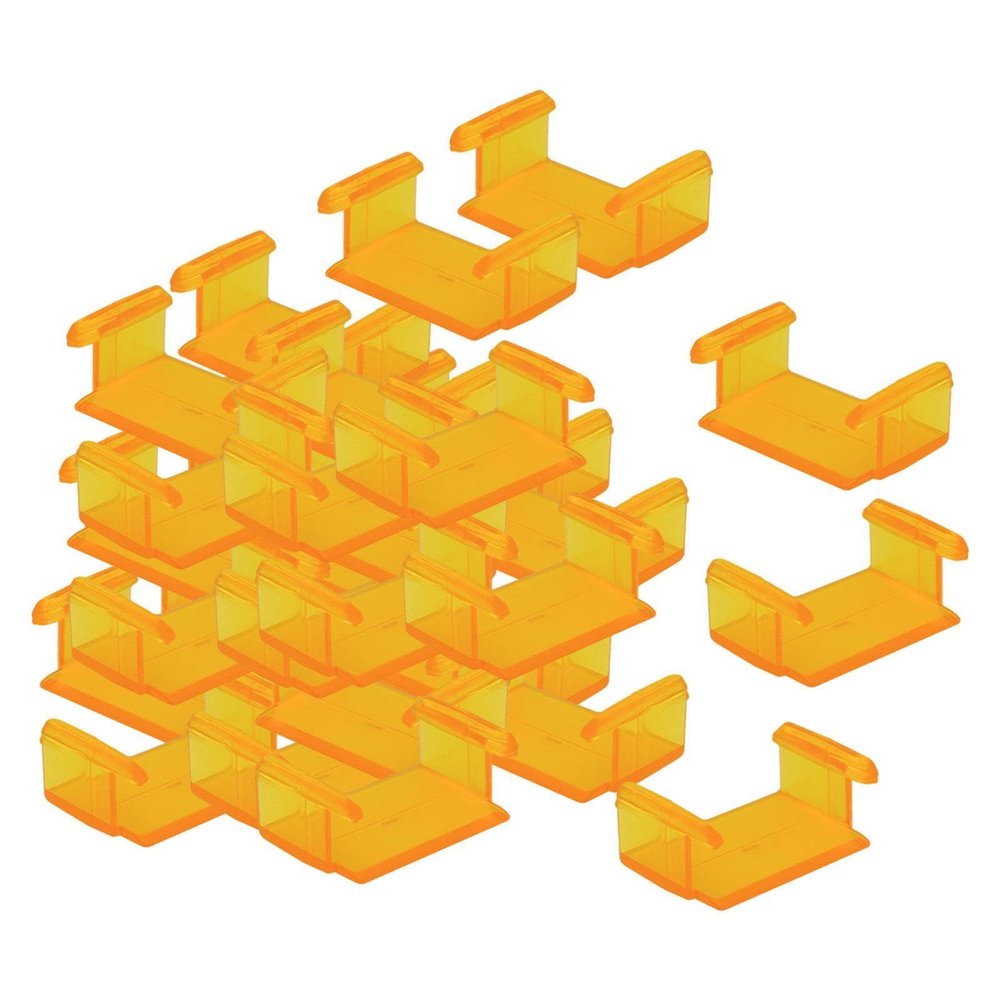 DYNWAVE 30x Track Fixer Train Accessories, Sturdy Track Fixing Clips Track Parts Set for Children Toddlers 3 4 5 Years Old, Yellow