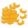 DYNWAVE 30x Track Fixer Train Accessories, Sturdy Track Fixing Clips Track Parts Set for Children Toddlers 3 4 5 Years Old, Yellow view 1