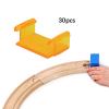 DYNWAVE 30x Track Fixer Train Accessories, Sturdy Track Fixing Clips Track Parts Set for Children Toddlers 3 4 5 Years Old, Yellow view 2
