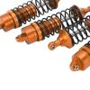 4Pcs RC Car Shock Absorbers Set, Replacement Shocks for LOSi Lasernut U4 Tenacity 1/10 Off Road Vehicle, High Elastic Spring, Aluminum Alloy and Plastic Material, Stable Running (Orange) view 2