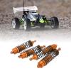4Pcs RC Car Shock Absorbers Set, Replacement Shocks for LOSi Lasernut U4 Tenacity 1/10 Off Road Vehicle, High Elastic Spring, Aluminum Alloy and Plastic Material, Stable Running (Orange) view 4