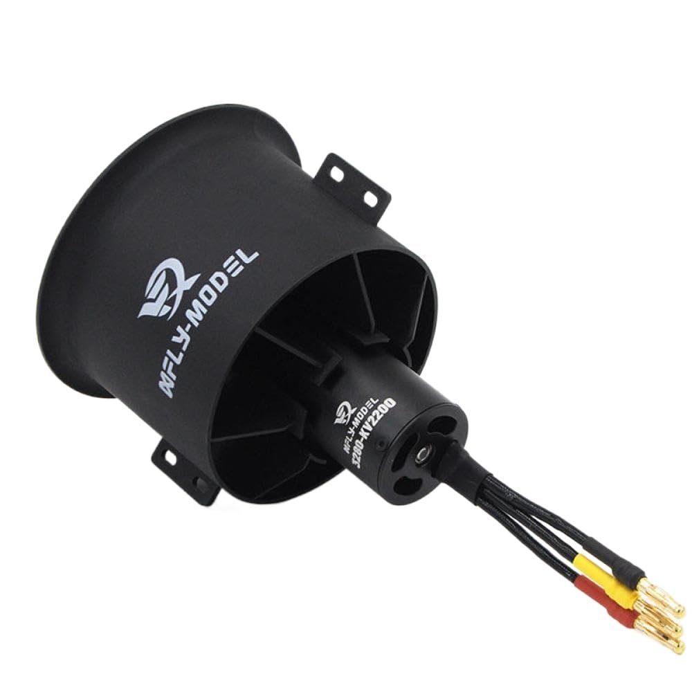 CUIPPWRJ 80mm Ducted Fan 12 EDF with 3280 Brushless Motor KV2200 Thrust 3400g and 120A ESC Compatible with 6S RC Jet Aircraft(Only 80 EDF)