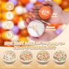 GOGOSO Cream Ball Pit Balls 100 Balls, 2.2 Inch Ball Pool Balls for Baby Fun Toys, Different Shaped for Toddler Ball Pit, Boys Girl Kids Birthday, Tent,Slides,Orange-Purple Blend view 2