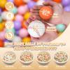 GOGOSO Cream Ball Pit Balls 100 Balls, 2.2 Inch Ball Pool Balls for Baby Fun Toys, Different Shaped for Toddler Ball Pit, Boys Girl Kids Birthday, Tent,Slides, Mixed Hues view 2