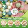 GOGOSO Cream Ball Pit Balls 100 Balls, 2.2 Inch Ball Pool Balls for Baby Fun Toys, Different Shaped for Toddler Ball Pit, Boys Girl Kids Birthday, Tent,Slides, Sage Green-Blue Blend view 3