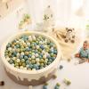 GOGOSO Cream Ball Pit Balls 100 Balls, 2.2 Inch Ball Pool Balls for Baby Fun Toys, Different Shaped for Toddler Ball Pit, Boys Girl Kids Birthday, Tent,Slides, Sage Green-Blue Blend view 4
