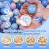 GOGOSO Cream Ball Pit Balls 100 Balls, 2.2 Inch Ball Pool Balls for Baby Fun Toys, Different Shaped for Toddler Ball Pit, Boys Girl Kids Birthday, Tent,Slides, Cream Mermaid view 2
