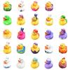 24Pcs Easter Ducks,Mini Rubber Ducks for Kids,2 Inch Bunny Duckies Bath Toys for Easter Party Favors Supplies Decoration,Classroom Exchange Prizes Gifts view 1