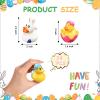 24Pcs Easter Ducks,Mini Rubber Ducks for Kids,2 Inch Bunny Duckies Bath Toys for Easter Party Favors Supplies Decoration,Classroom Exchange Prizes Gifts view 2