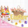 24Pcs Easter Ducks,Mini Rubber Ducks for Kids,2 Inch Bunny Duckies Bath Toys for Easter Party Favors Supplies Decoration,Classroom Exchange Prizes Gifts view 4