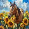 1000 Piece Adult Puzzle,Sunflower and Horse Puzzle Educational Gift, Unique Room Decor Exercise Willpower - Idea Gift view 1