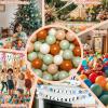 GOGOSO Cream Ball Pit Balls 100 Balls, 2.2 Inch Ball Pool Balls for Baby Fun Toys, Different Shaped for Toddler Ball Pit, Boys Girl Kids Birthday, Tent,Slides, Cream Green-Nude Combo view 3