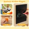 HONEY JOY Mud Kitchen, Fir Wood Outdoor Play Kitchen for Toddlers, 4 Planting Cups, Cookware, Faucet & Sink, DIY Acrylic Board & Blackboard, Storage, Mud Table, Mud Kitchen for Kids Outdoors, Natural view 3
