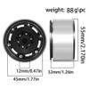 4pcs Vintage Metal 1.9 Inch Beadlock Wheel Rims Compatible with 1/10 RC Crawler Cars Gen8 view 3