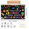 AIBIIN 5th Grade Graduation Backdrop Banner Peace Out 5TH Grade Next Stop Middle School Backdrop 5th Grade Graduation Party Decor Elementary School Classroom Banner 70.8 x 43.3 inch Black view 2