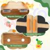 HONEY JOY Mud Kitchen with Canopy, Fir Wood Outdoor Play Kitchen for Toddlers, Faucet & Sink, Blackboard, Cookware, Storage, Mud Table, Mud Kitchen for Kids Outdoors Backyard, Natural (Green Canopy) view 4
