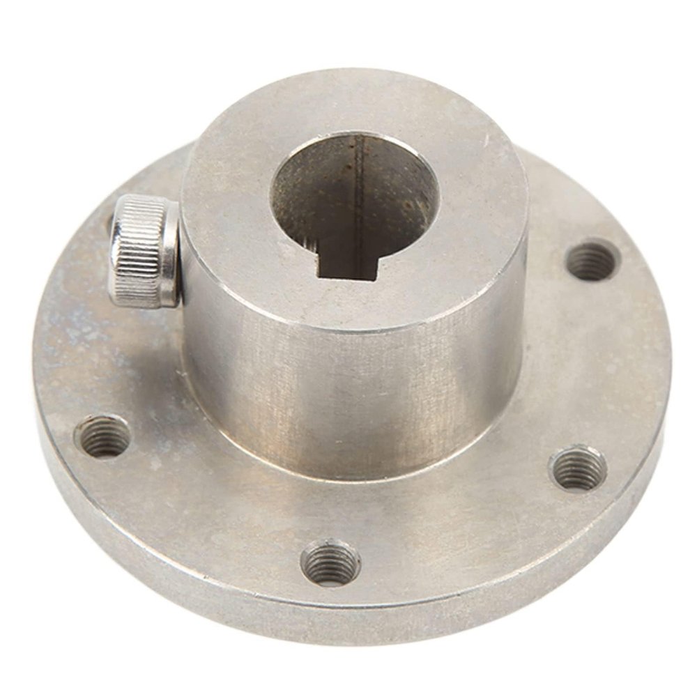 18014 Key Hub, 14mm/0.6in Stainless Steel RC Shaft Coupling with Chain Slot Heavy Duty Flange Coupling Connector Replacement Parts for DIY RC Model
