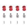 4PCS 12mm Dia 15mm Length Hex Hub Extenssion with Lock Pins for RC Cars, Aluminum Alloy RC Wheel Hex Spacer (a) view 1