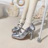 1/4 BJD Doll Shoes Carefully Crafted Fashionable High Heels Suitable for 18 inch BJD SD Doll Gifts for Doll Lovers (Glossy Silver) view 1