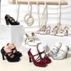 1/4 BJD Doll Shoes Carefully Crafted Fashionable High Heels Suitable for 18 inch BJD SD Doll Gifts for Doll Lovers (Glossy Silver) view 4