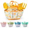Grenebo Kids Gardening Set Toys,Includes Metal Trowel,Transplanting Shovel,Garden hat,Rake,Apron,Gloves,Watering Can,and Tool Organizer Bag (Yellow) view 1