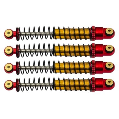 1/24 RC Crawler Car Metal Shock Absorber 51MM Oil Damper for Axial SCX24 AXI00001/2/4 AX24 or 1/18 TRx4m Upgrade Parts(4pcs Red)