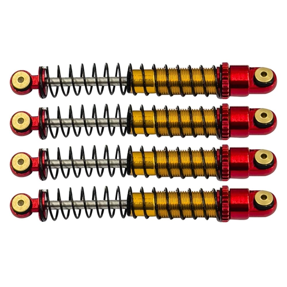 1/24 RC Crawler Car Metal Shock Absorber 51MM Oil Damper for Axial SCX24 AXI00001/2/4 AX24 or 1/18 TRx4m Upgrade Parts(4pcs Red)