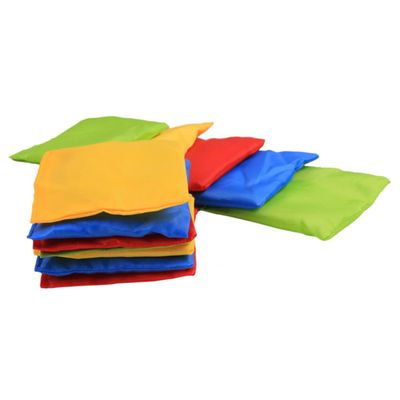 Gogogmee 12pcs Nylon Bean Bags for Boy Girl Tossing Game Red Yellow Green for Outdoor Playtime Activities