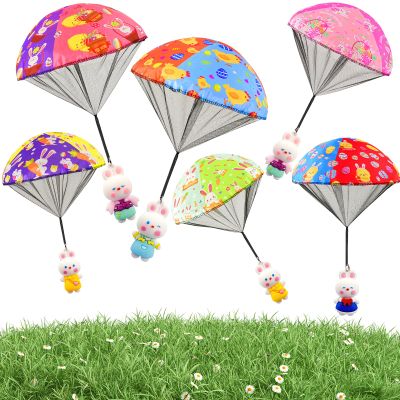 CPSYUB Easter Basket Stuffers Toys for Kids: Easter Parachute Toys for Kids - Easter Egg Fillers Ideas Gifts Outdoor Games for 4 6 8 10 12 Year Old Boys Girls (6 Pack)