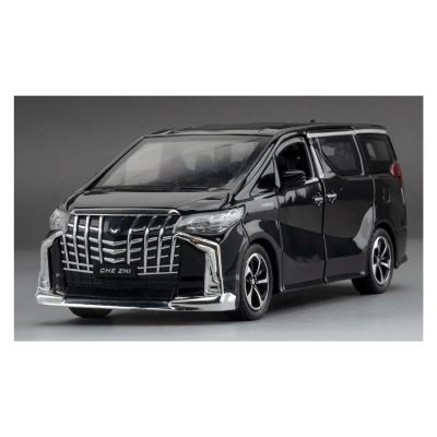 FEICHUAN Decorative car Model 1:32 for Alphard MPV Die-cast Alloy Car Model Suitable for Decoration Bookcase Decoration for Decoration(Black)