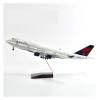 Scale Aircraft 46cm 1/160 for Delta Boeing 747 Plane Model Aircraft Diecast Resin Airplane Finished Model Suitable for Display(with Light) view 1