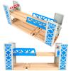 Hoarost 2 Pcs Wooden Train Track Set Accessories Lifting 2-Level Wood Railway Overpass Bridge for Wooden Railway Tracks System view 1