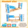 Hoarost 2 Pcs Wooden Train Track Set Accessories Lifting 2-Level Wood Railway Overpass Bridge for Wooden Railway Tracks System view 2