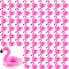 120 Pack Inflatable Flamingo Drink Holders Pink Flamingo Drink Floats Blow Up Flamingo Floating Drink Holder Cup Coasters for Summer Pool Swim Party view 1