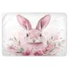 Extra Large Resuable Changing Pad Covers Soft Absorbent Bed Wetting Pads Leakproof Quick Drying Pee Mats for Infant Toddler 52x34in Bunny Rabbit Ears Floral Leaves Easter view 1