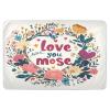 Extra Large Resuable Bed Underpads Water Resistant Bed Pad Portable Bed Liners for Infant Baby 52x34in Valentines Day Flowers Heart Love You Mose view 1