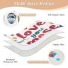Extra Large Resuable Bed Underpads Water Resistant Bed Pad Portable Bed Liners for Infant Baby 52x34in Valentines Day Flowers Heart Love You Mose view 2