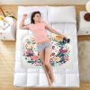 Extra Large Resuable Bed Underpads Water Resistant Bed Pad Portable Bed Liners for Infant Baby 52x34in Valentines Day Flowers Heart Love You Mose view 3