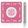 2F22E Mahjong Table Mat for American Mahjong, Neoprene Non-Slip Noise Reduction Mat with Printed Rules, 32.4 x 32.4 Inch Pink Table Cover for Poker, Cards & Board Games view 1