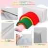 Asweets 4 in 1 Rainbow Foam Climbing Blocks for Toddlers, Indoor Soft Climb and Crawl Play Climbing Toys for Creativity & Imagination, Recognize Color(Red-Blue) view 3