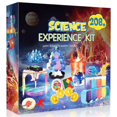 208+ Science Experiments - Science Kits for Kids Age 5-7-8-12, S.T.E.M Preschool Learning Educational Toys, Volcano Chemistry Set Scientist Set, Halloween Christmas Birthday Gift Ideas for Boys Girls