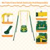 3-in-1 Toddler Swing, Foldable Indoor & Outdoor Baby Swing, Multifunctional Swings for Children 6 Months and Older, Easy to Assemble and Store for Backyard Play (Green) view 4