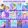 Easyair Inflatable Bounce House Water Slide Combo, Blow Up Water Slides for Backyard, Kids Jumper with Climbing Wall, Basketball Hoop, Splash Pool with Blower view 2